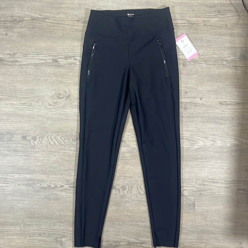 Women’s Black High Rise Zip Pocket Pull On City Dress Pant, Sz S